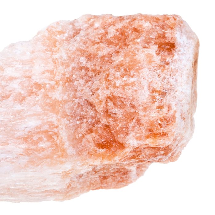 specimen of selenite stone isolated on white
