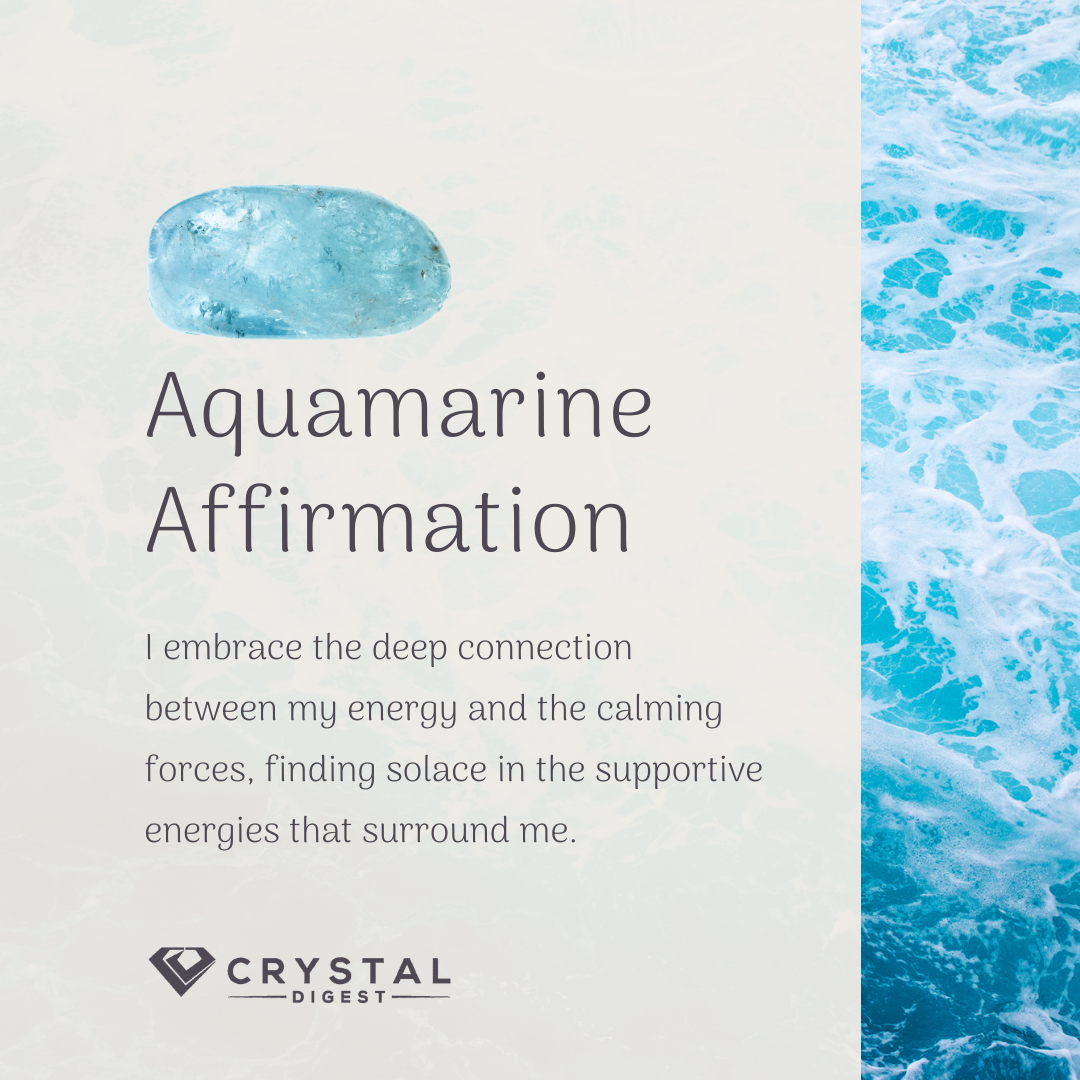 Aquamarine crystal affirmation