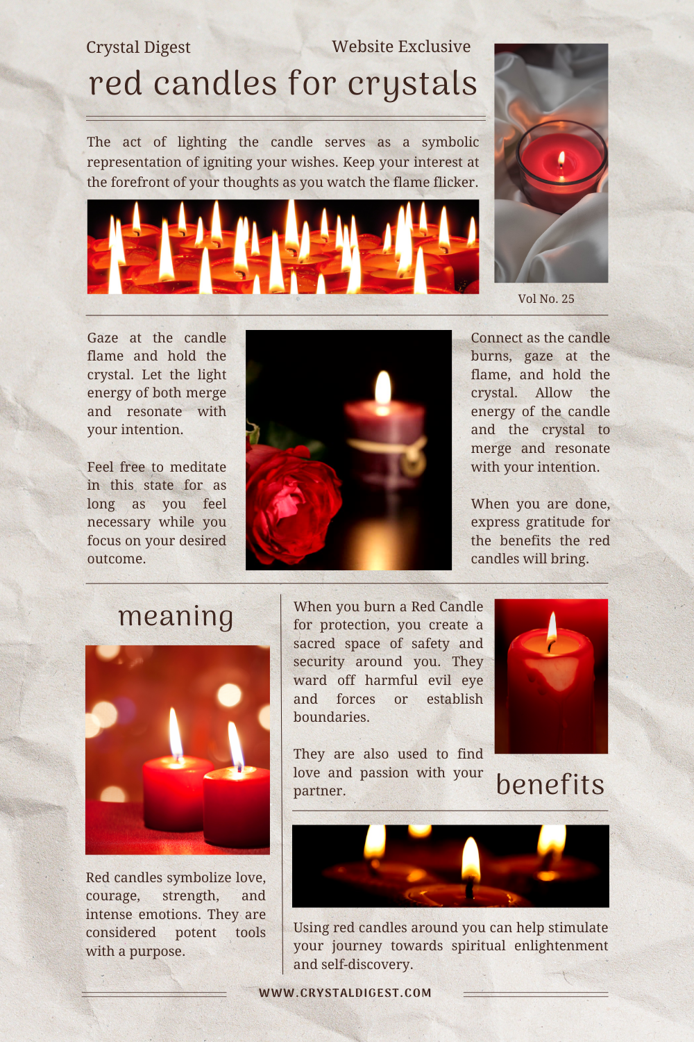 Red Candles for Crystals by Crystal Digest