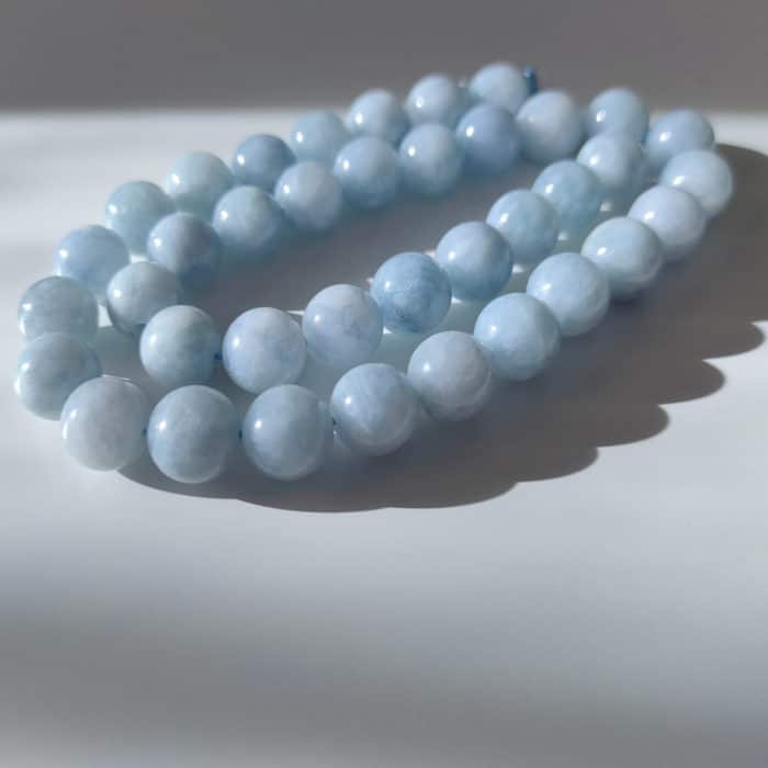 aquamarine crystal gemstone necklace