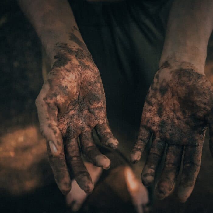 hands and ground