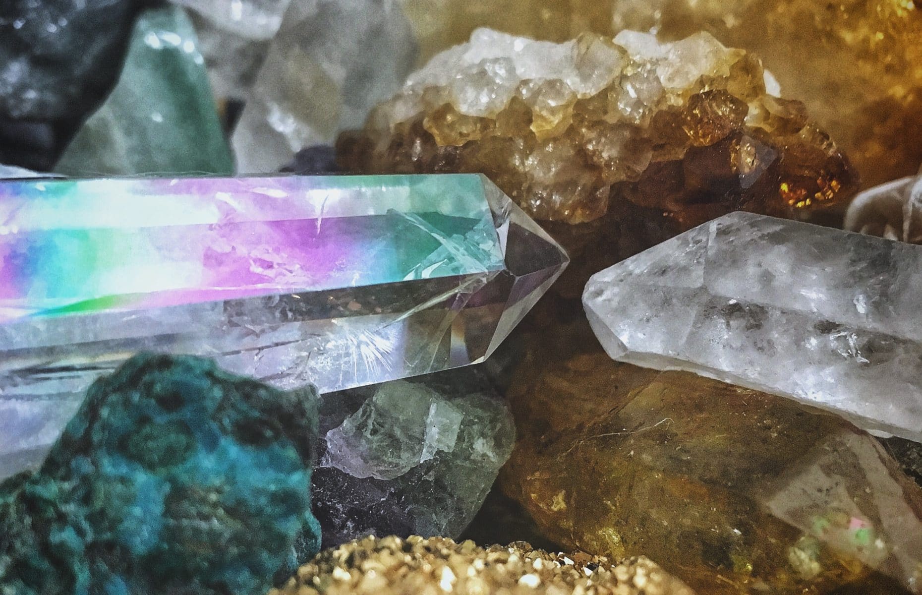 transparent crystals