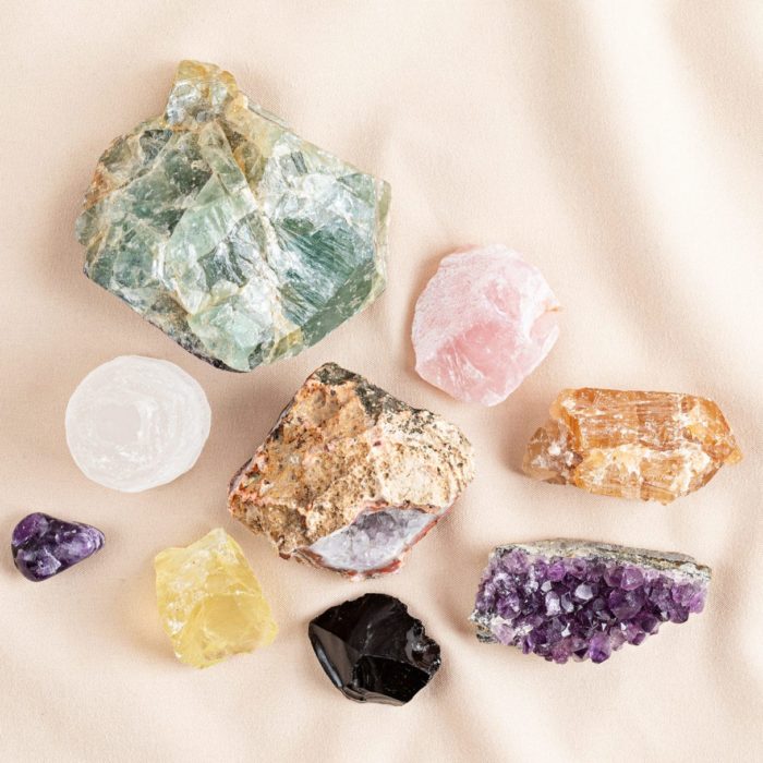 Various Healing Crystals, Rutilated Quartz Crystal Combinations