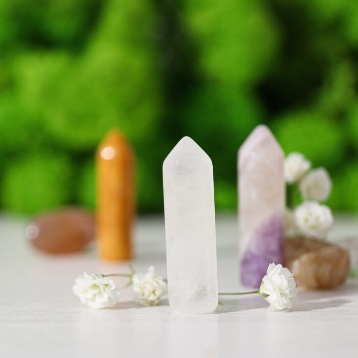 Magic crystals, spiritual esoteric practice for meditation and relax