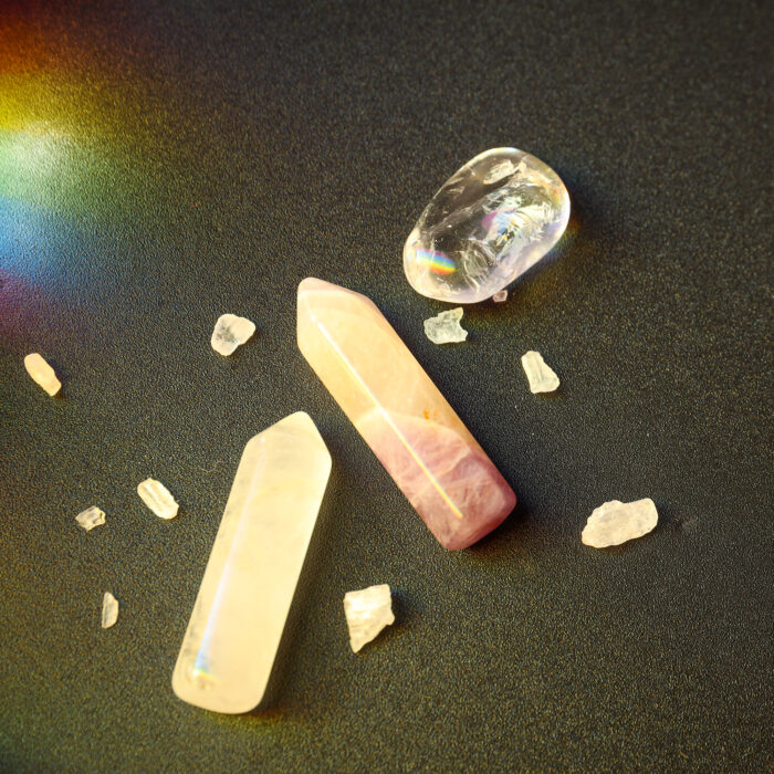 Magic crystals, spiritual esoteric practice for meditation and relax