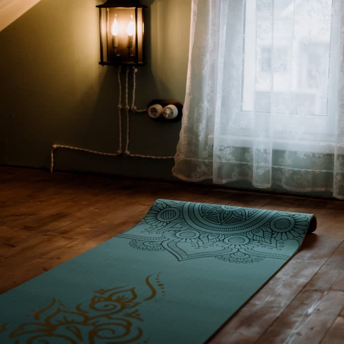 Meditation Yoga Room With a Yoga Mat, Bronzite Meditation and Grounding