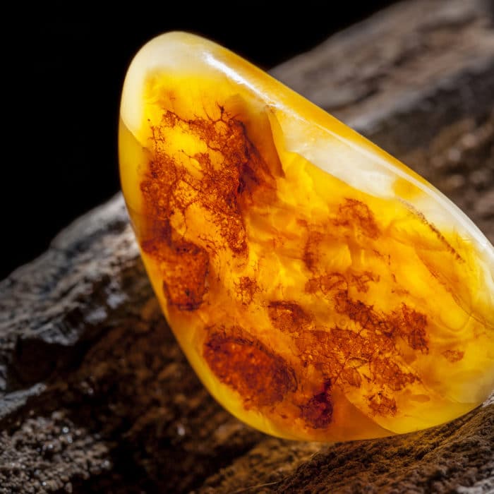 Amber, One of the Best Atlantasite Crystal Combinations
