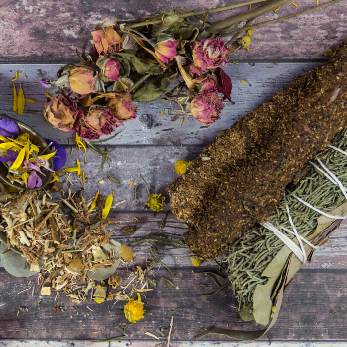 Sahumos, handmade incenses made with herbs and flowers, For cleaning rituals