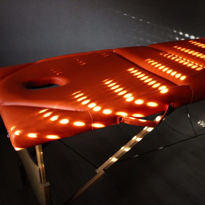 orange massage table