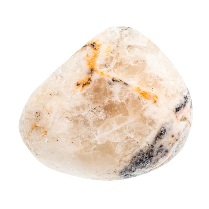 Polished Barite Gemstone On White Background Barite Crystal Meaning