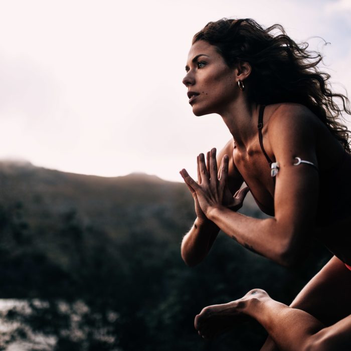 woman sport balance healthy yoga meditation
