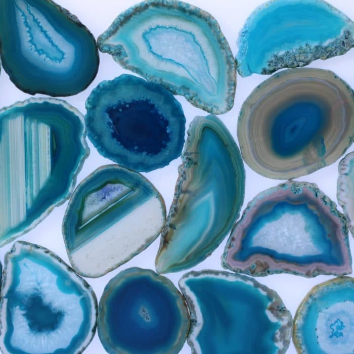 Blue Agate Slices, Cross Section of Blue Agates