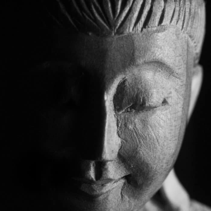 Black and white Buddha