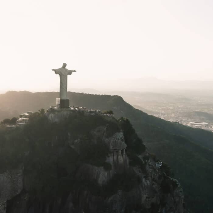 Christ the Redeemer Statue on top of Corcovado Mountain - Rio de Janeiro, Brazil
