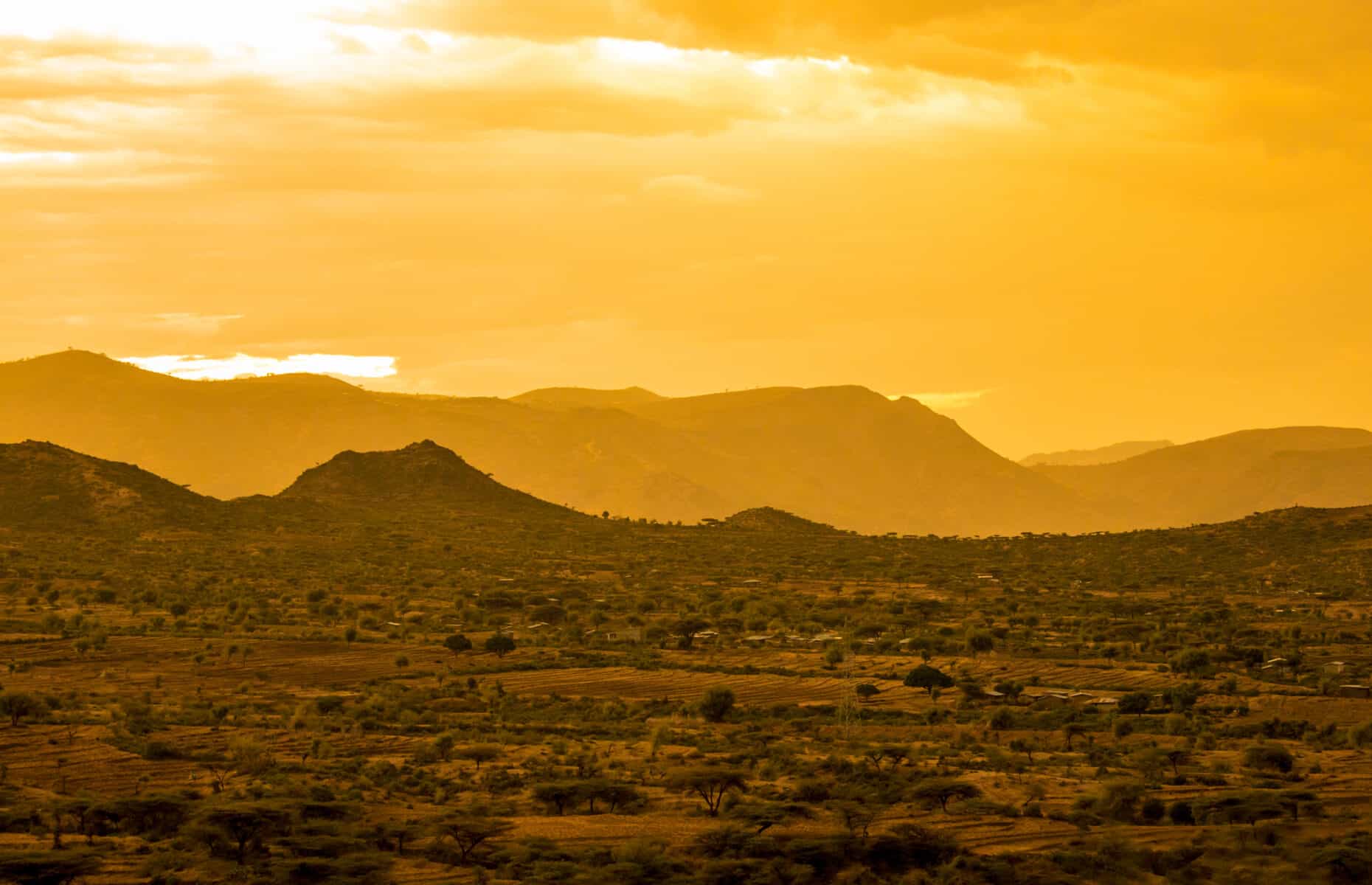 Desert and mountains of Eastern Ethiopia near Somalia