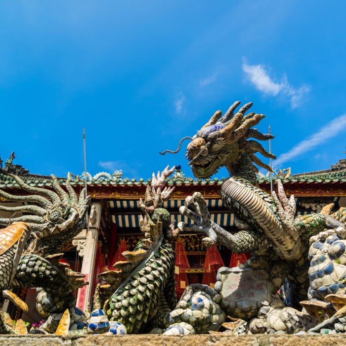 Dragon fountain at the back of the Cantonese Assembly Hall