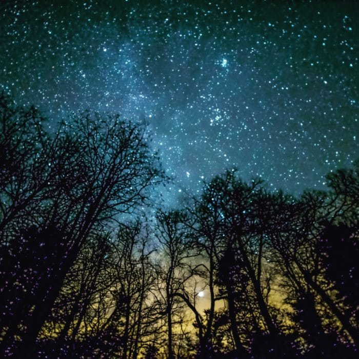 mystical starry night sky
