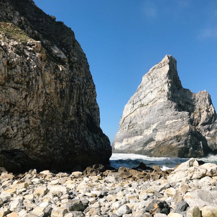 ocean rocks and stones