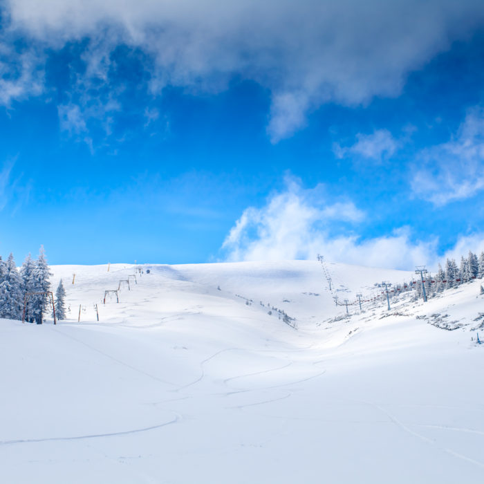 slope on skiing resort Ukraine