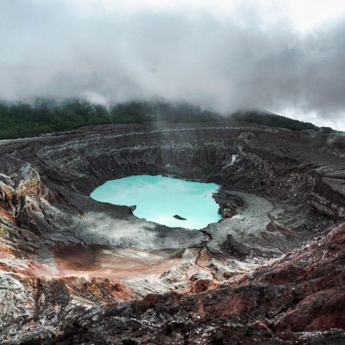 natural landscape green crater volcano