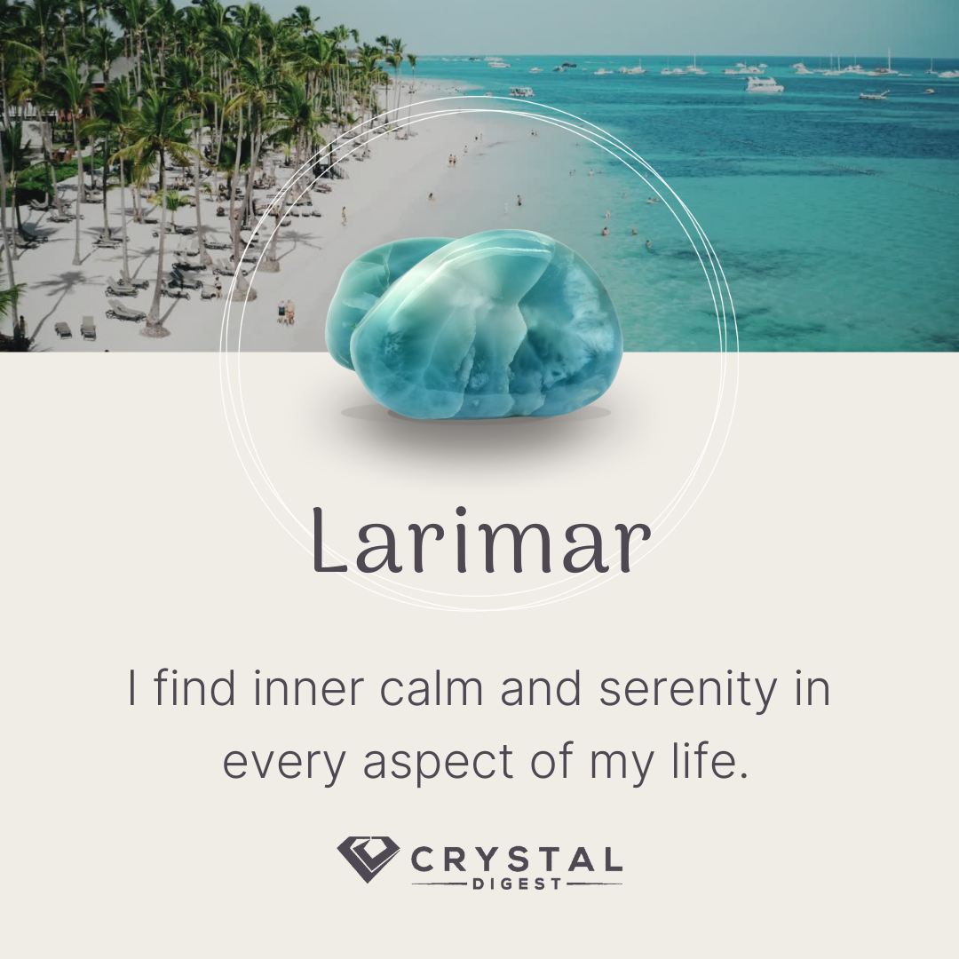 Larimar crystal affirmation