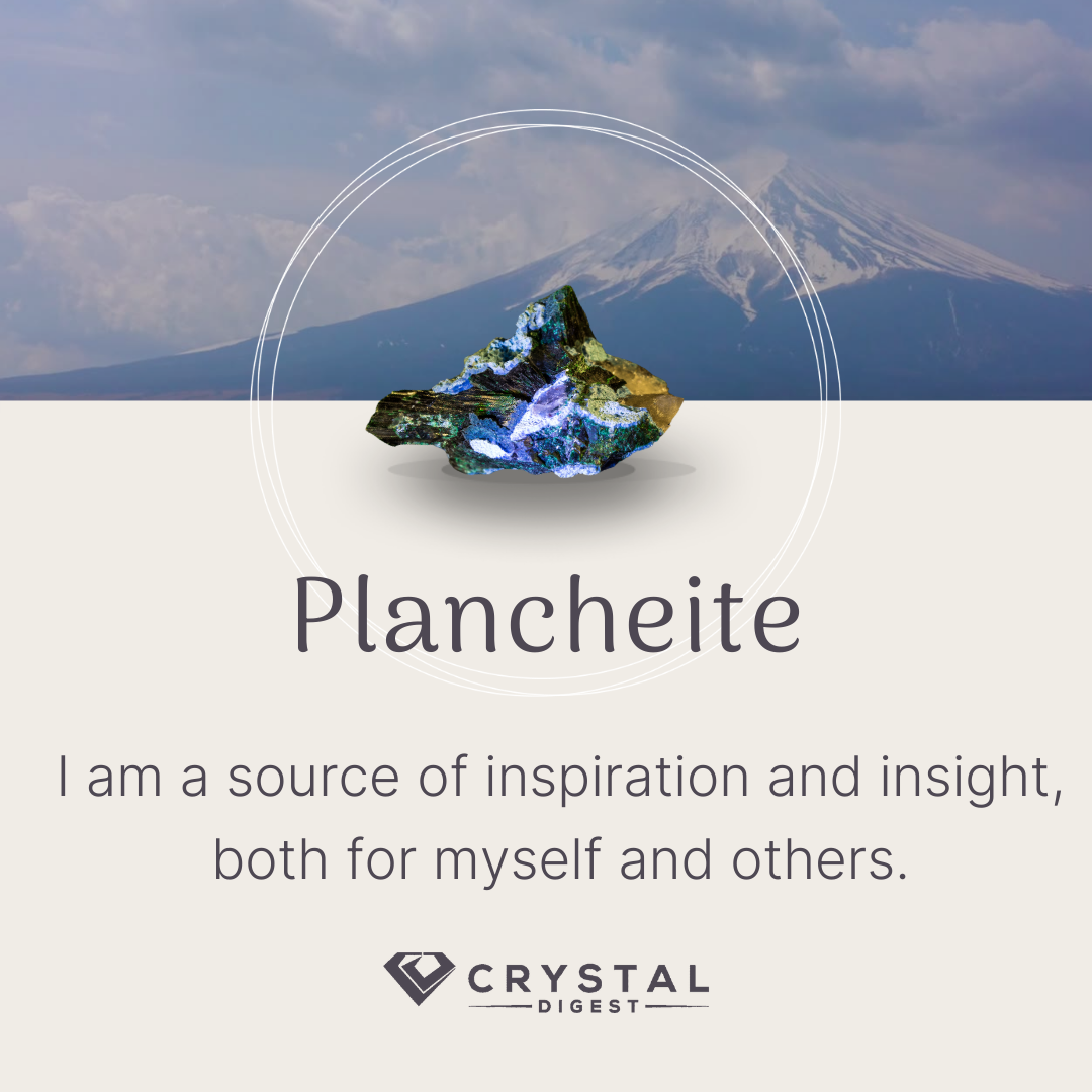 Plancheite crystal affirmation