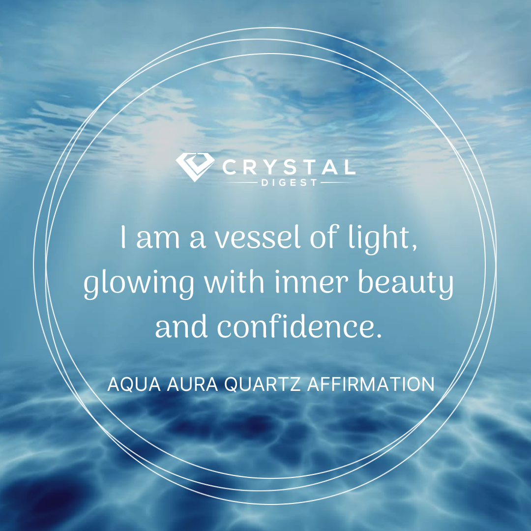 Aqua Aura Quartz Crystal Affirmation