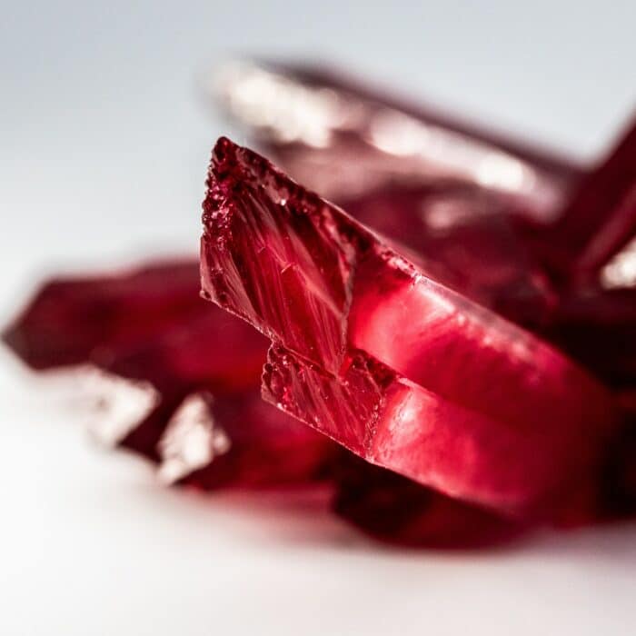 Tip of a red crystal