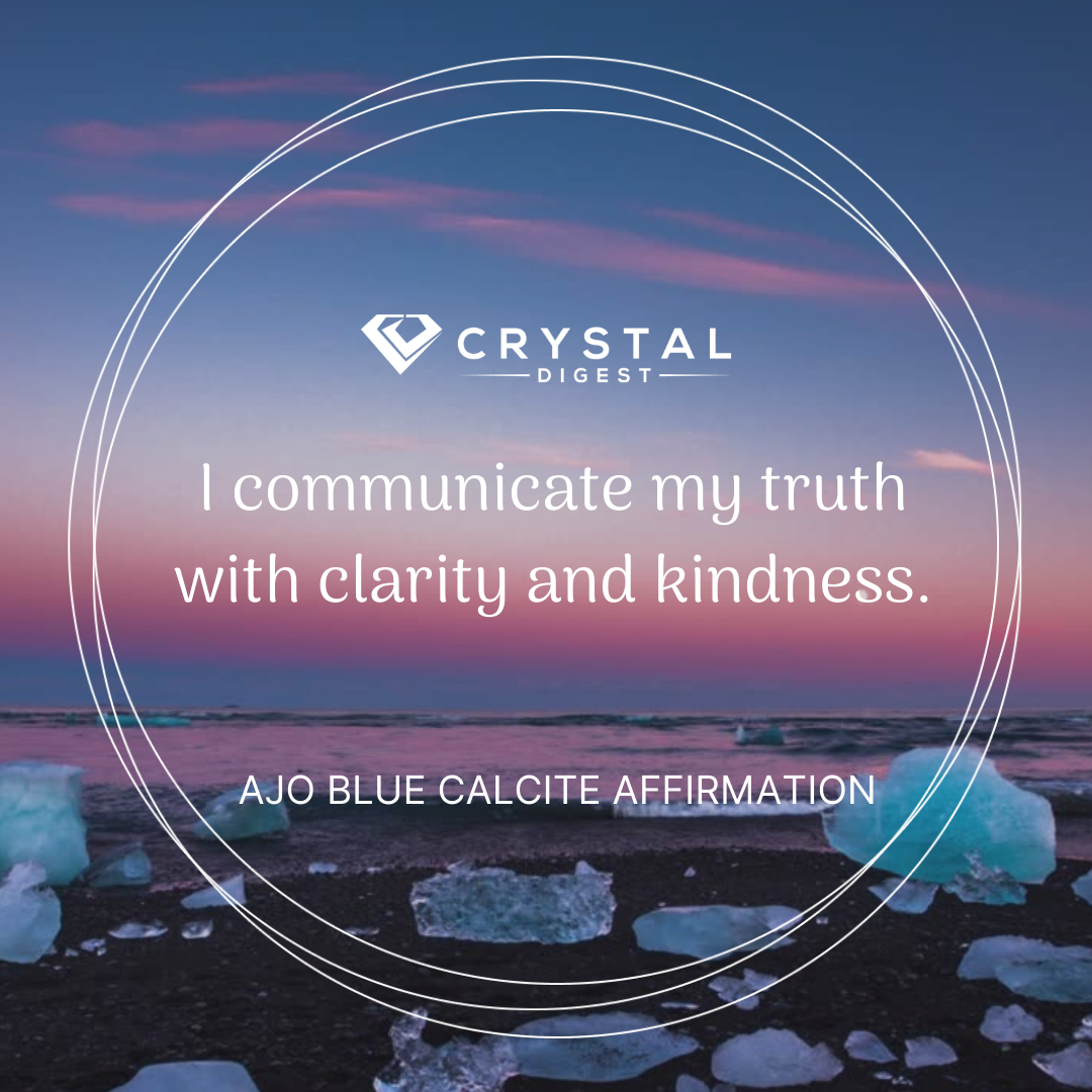 Ajo Blue Calcite Crystal Affirmation