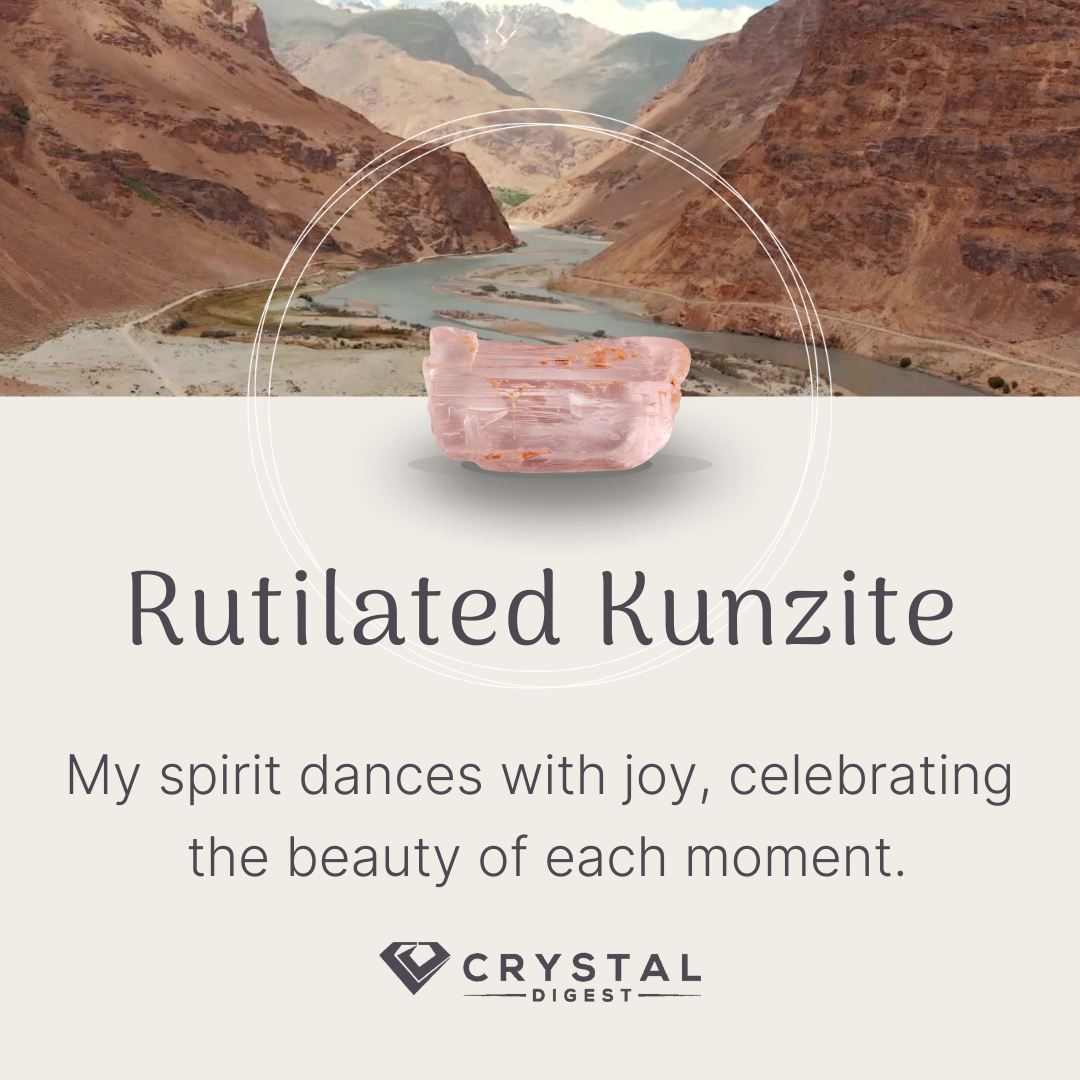 Rutilated Kunzite Crystal Affirmation