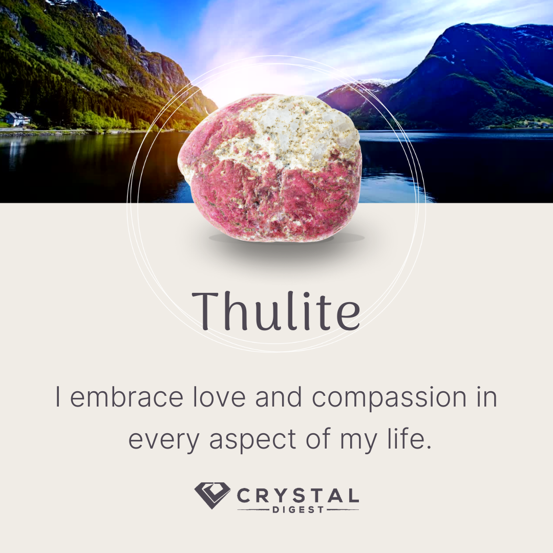 Thulite crystal affirmation