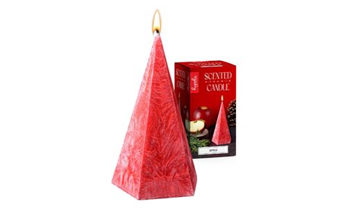 Red Pyramid Crystals Candle