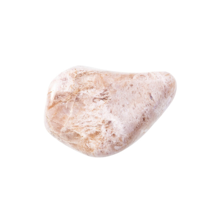 Polished Ussingite rock isolated on white