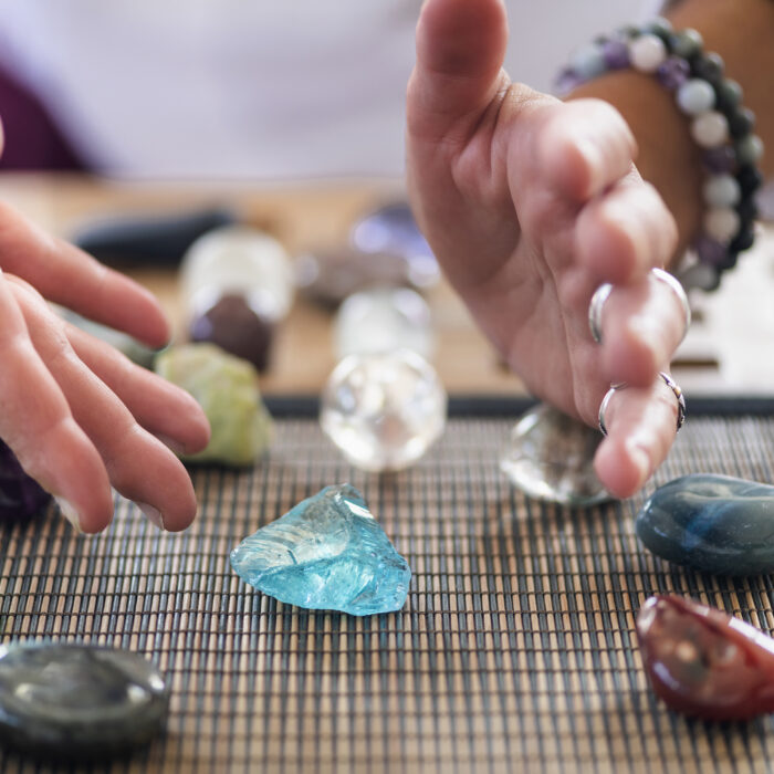 Hands in Crystal Energy Spiritual Work